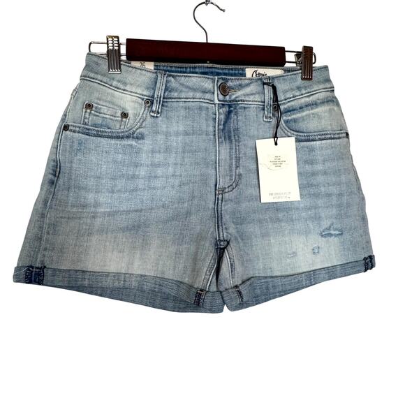 Cosmic Blue Love Jodie Distressed Cuffed Shorts Blue NWT Size 26 Denim - Picture 2 of 9